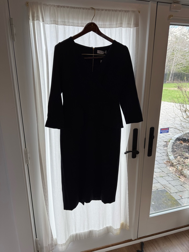 The Fold- Verrone Sculpt Stretch Crepe Dress Navy — image 6 of 8